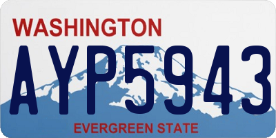 WA license plate AYP5943