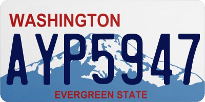WA license plate AYP5947