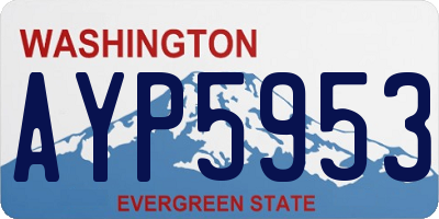 WA license plate AYP5953