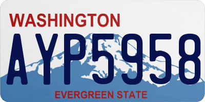 WA license plate AYP5958