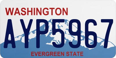 WA license plate AYP5967