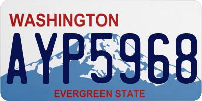 WA license plate AYP5968