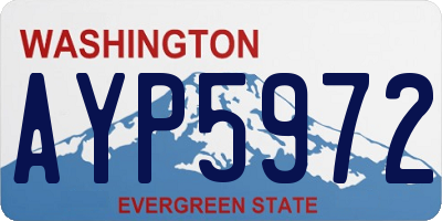 WA license plate AYP5972
