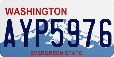 WA license plate AYP5976