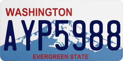 WA license plate AYP5988