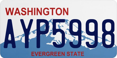 WA license plate AYP5998