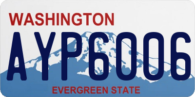 WA license plate AYP6006