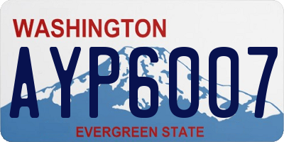 WA license plate AYP6007
