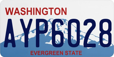 WA license plate AYP6028