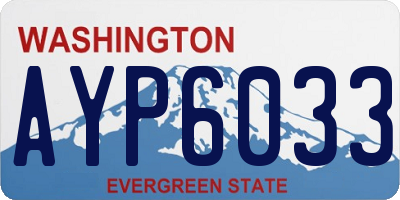 WA license plate AYP6033