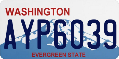 WA license plate AYP6039