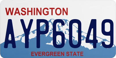 WA license plate AYP6049