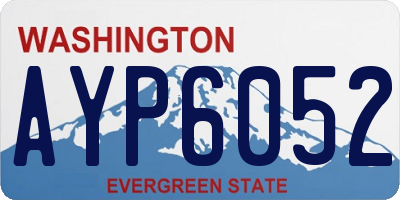 WA license plate AYP6052