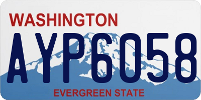 WA license plate AYP6058