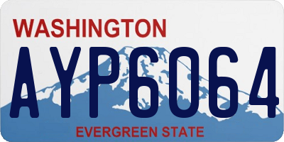 WA license plate AYP6064