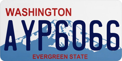 WA license plate AYP6066