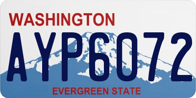 WA license plate AYP6072