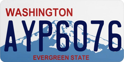 WA license plate AYP6076