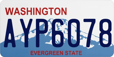 WA license plate AYP6078