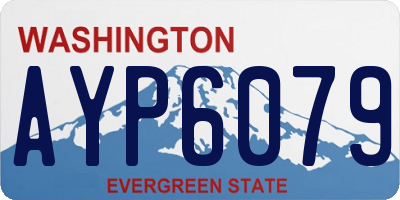 WA license plate AYP6079