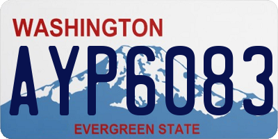 WA license plate AYP6083