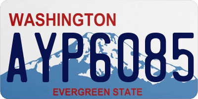 WA license plate AYP6085