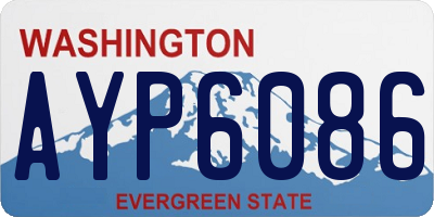 WA license plate AYP6086
