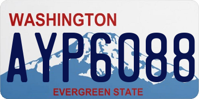 WA license plate AYP6088