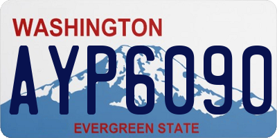 WA license plate AYP6090