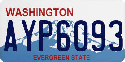 WA license plate AYP6093