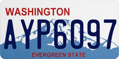 WA license plate AYP6097
