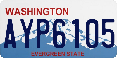 WA license plate AYP6105