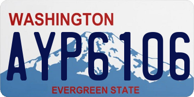 WA license plate AYP6106
