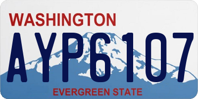 WA license plate AYP6107
