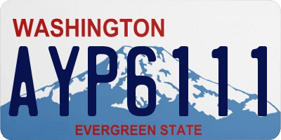 WA license plate AYP6111