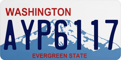 WA license plate AYP6117