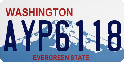 WA license plate AYP6118