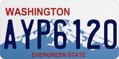 WA license plate AYP6120