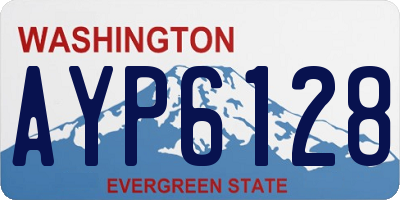 WA license plate AYP6128