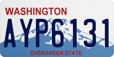 WA license plate AYP6131