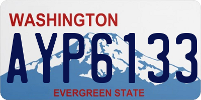 WA license plate AYP6133