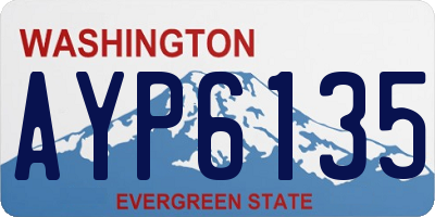 WA license plate AYP6135