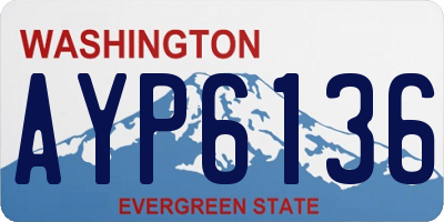 WA license plate AYP6136