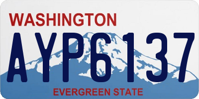 WA license plate AYP6137