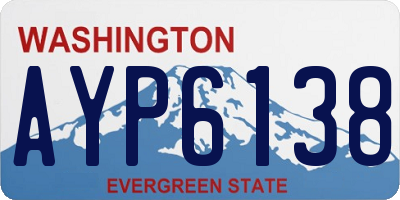 WA license plate AYP6138
