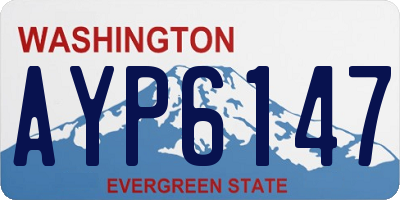 WA license plate AYP6147