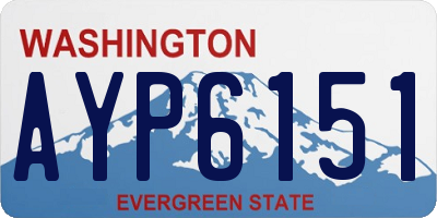 WA license plate AYP6151