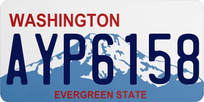 WA license plate AYP6158