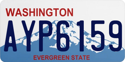 WA license plate AYP6159