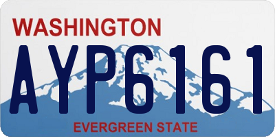 WA license plate AYP6161